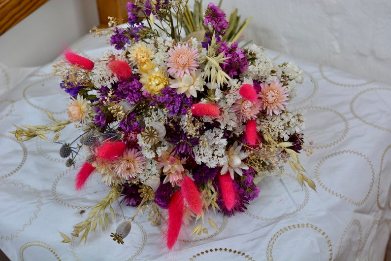Dried Flower Bouquet Dried Flowers Fall Colors Wedding Etsy