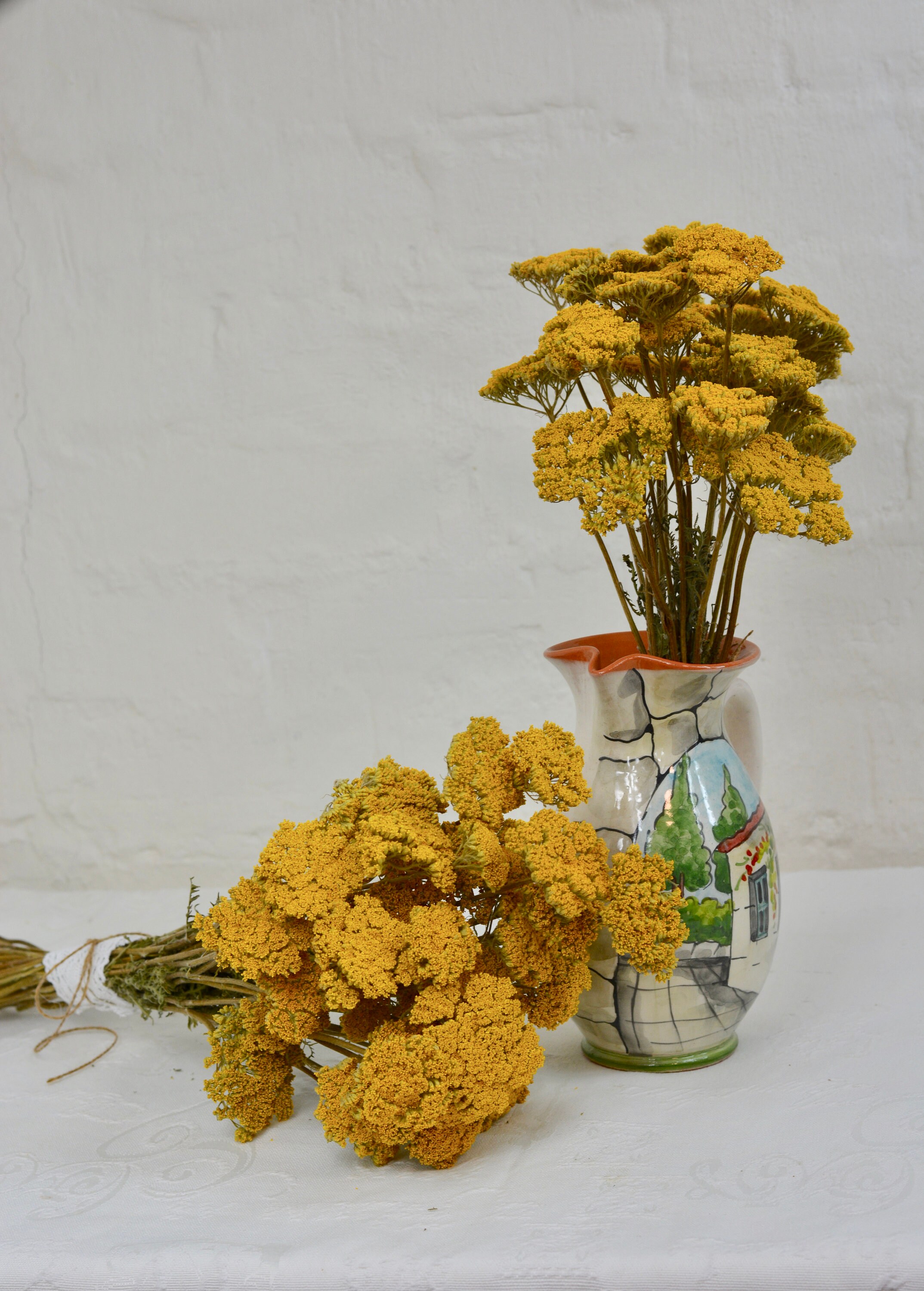 Dried Yarrow Bunches Natural Yellow Yarrow Dried Flowers Etsy
