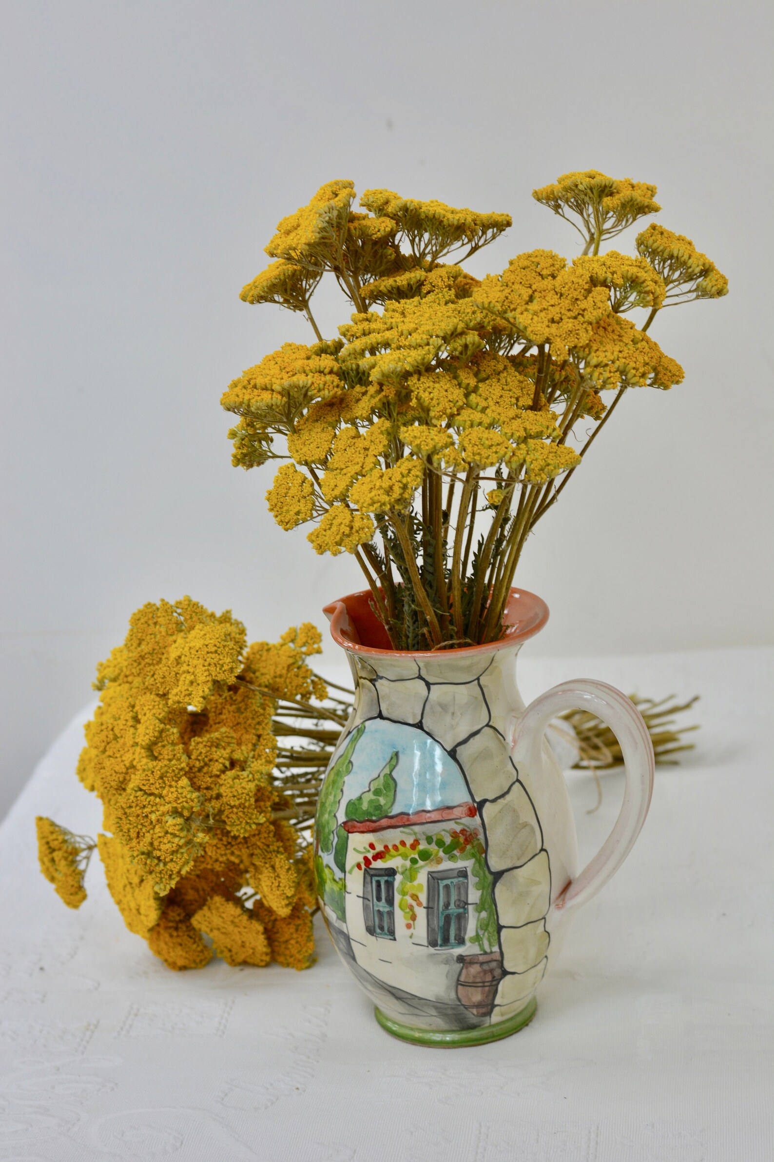 Dried Yarrow Bunches Natural Yellow Yarrow Dried Flowers Etsy