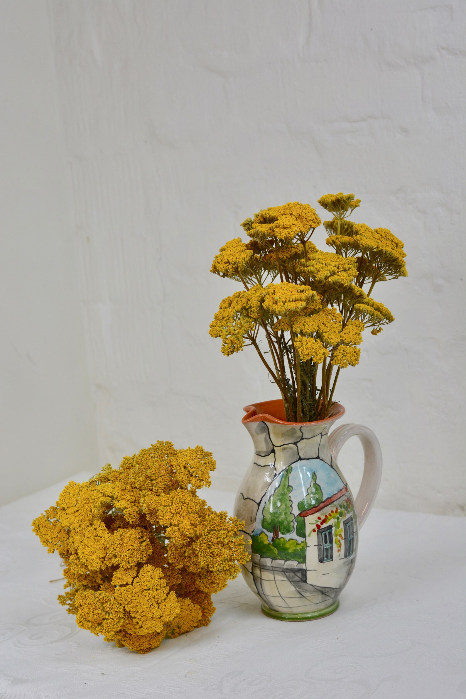 Dried Yarrow Bunches Natural Yellow Yarrow Dried Flowers Etsy