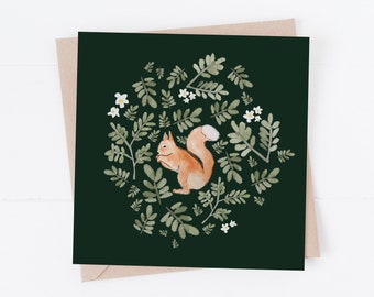 Squirrel blank greeting card