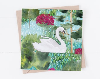 Swan Greeting card