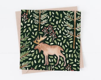 Moose blank greeting card