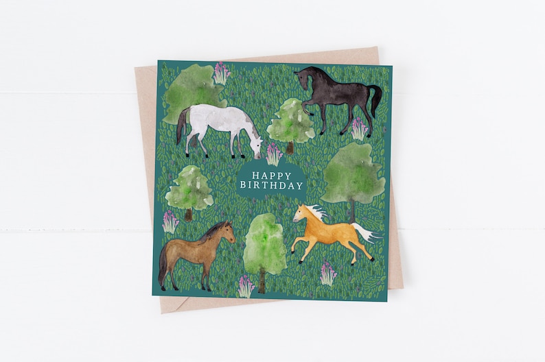 Personalised Horse stationery gift set Happy Birthday