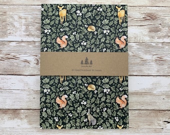 Woodland Animals Thick A5 Lined Notebook