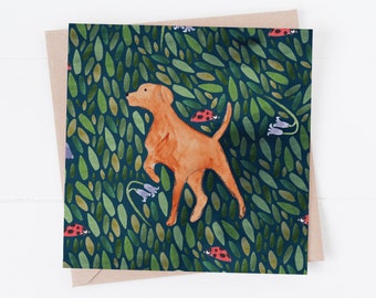 Fox Red Labrador greeting card