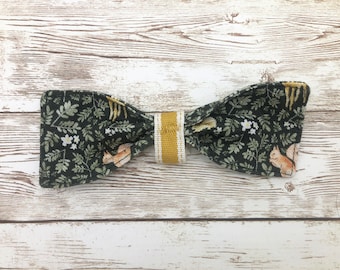 Woodland dog bow tie