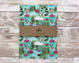 A5 Lake lined notebook