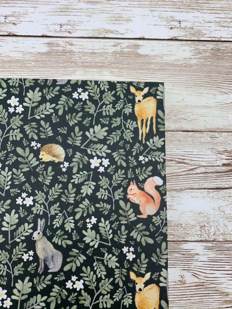 Woodland Animals Thick A5 Lined Notebook image 2