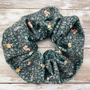 Woodland velvet hair scrunchie