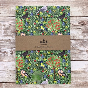 Garden Birds Thick A5 Lined Notebook image 1