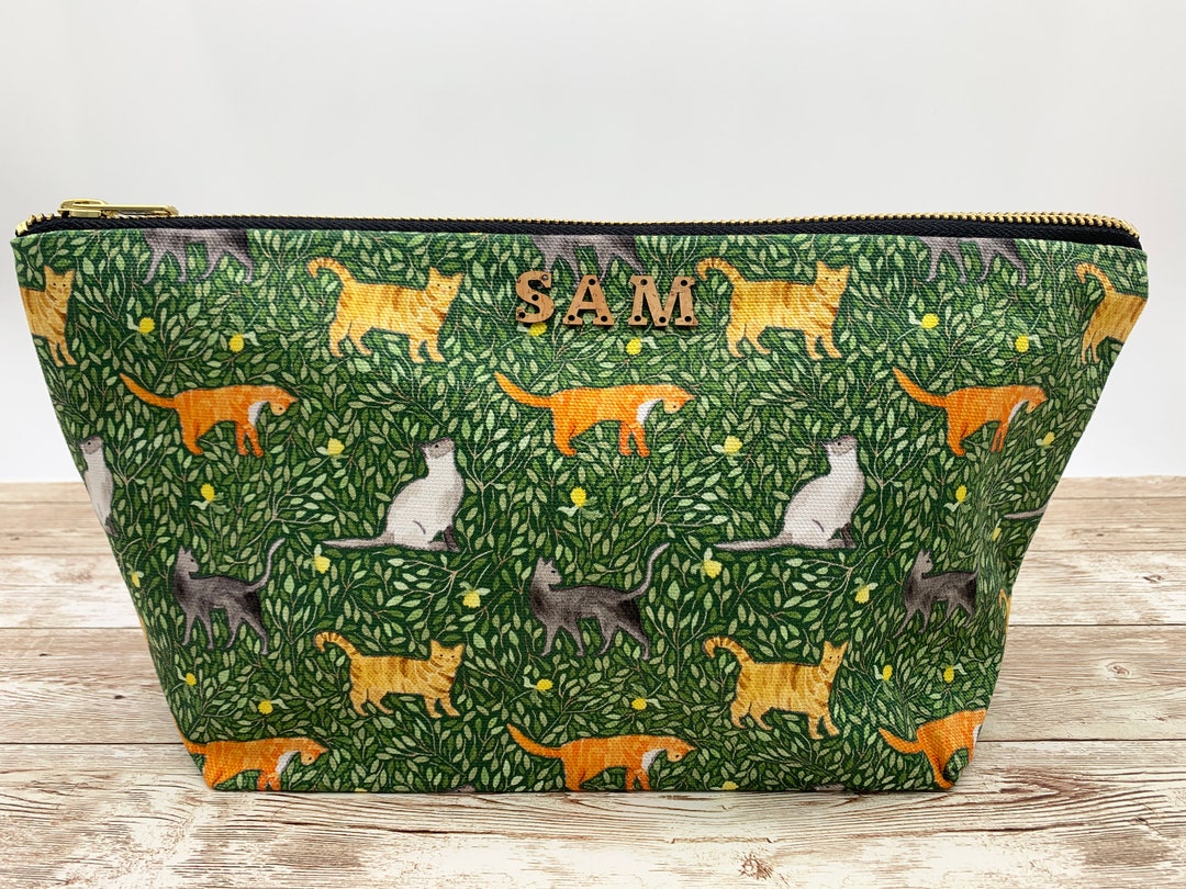 Personalised Cat Cosmetic Bag Etsy
