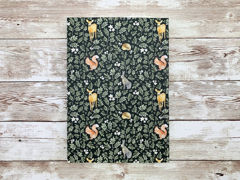 Woodland Animals Thick A5 Lined Notebook image 4