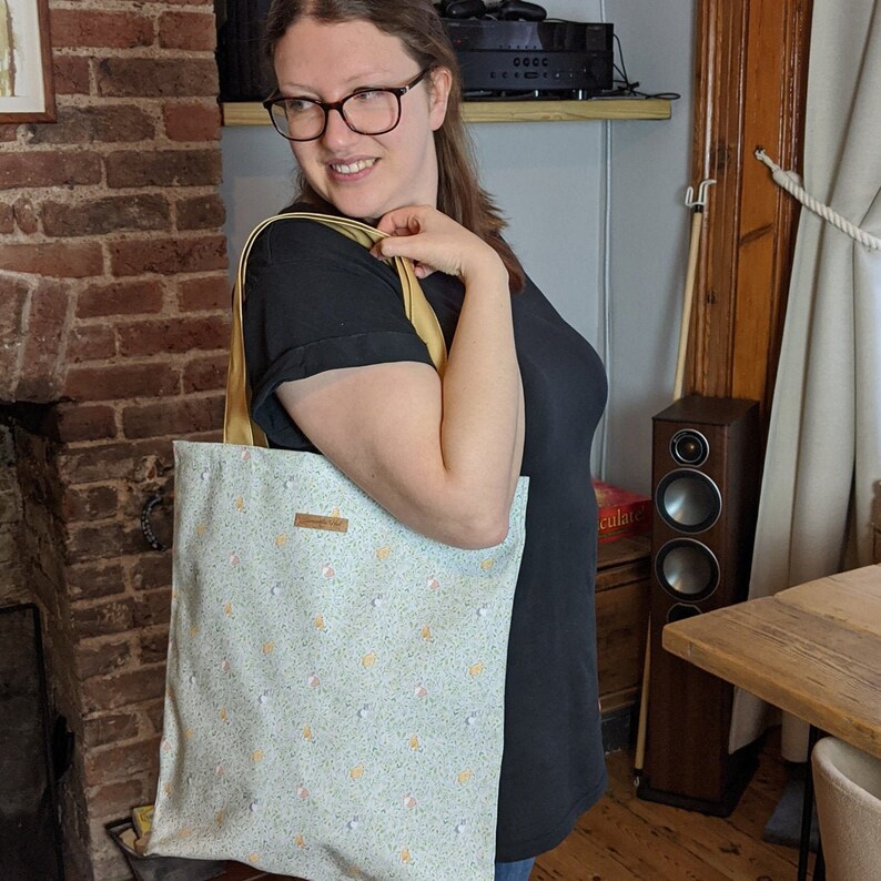 Rabbit /& carrots cotton tote bag