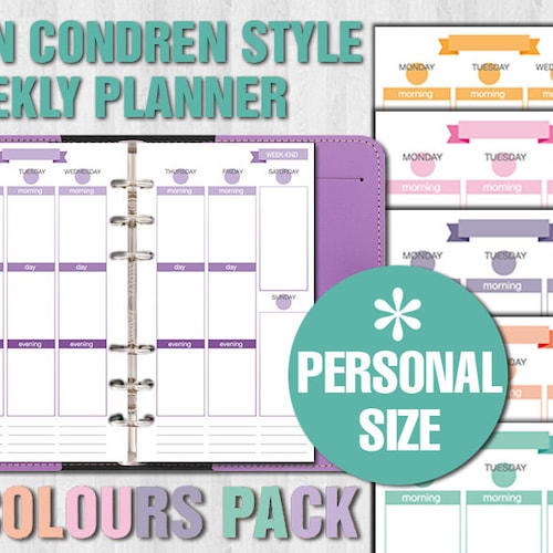 Erin Condren Style Printable Planner Kit PERSONAL SIZE Box Etsy