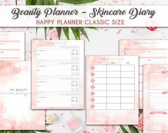 Skincare and beauty planner, Happy planner