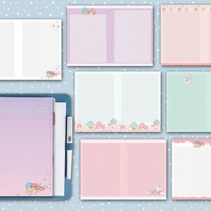 Puede incluir: Un conjunto de p&aacute;ginas de planificador imprimibles con un esquema de color pastel y un patr&oacute;n de cuadr&iacute;cula. Las p&aacute;ginas est&aacute;n decoradas con un personaje de dibujos animados y estrellas. Las p&aacute;ginas est&aacute;n dise&ntilde;adas para su uso en una carpeta de 6 anillas.