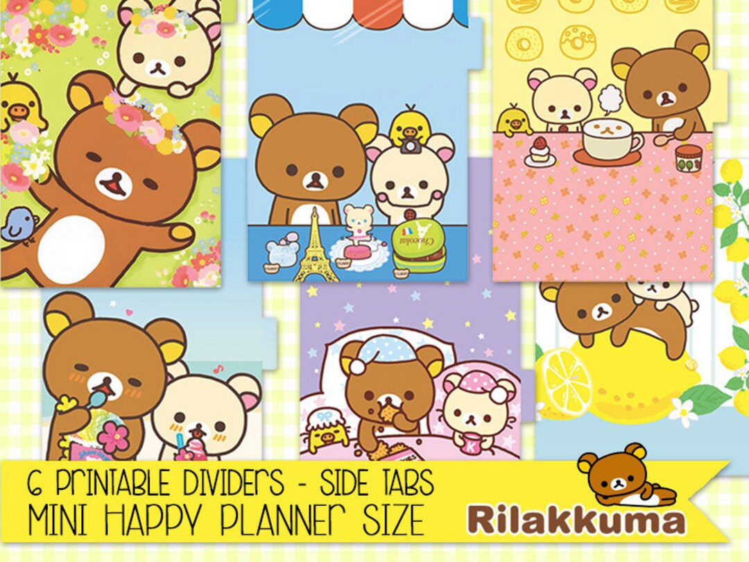 Mini Happy Planner Rilakkuma Printable Planner Dividers Mambi Mini ...