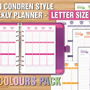 Erin Condren Style Printable Weekly Planner US LETTER SIZE Big Happy ...