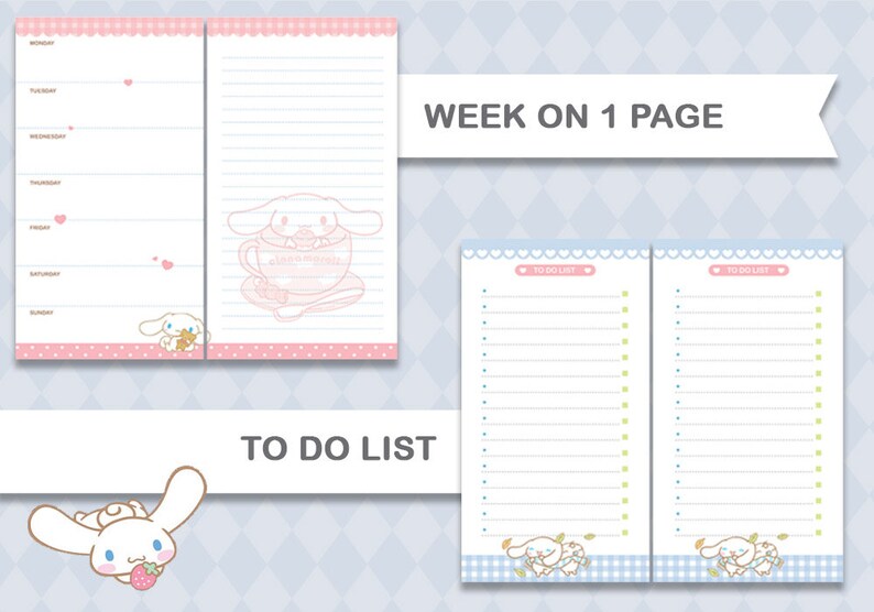 Planner kit cute kawaii printable personal planner weekly Etsy