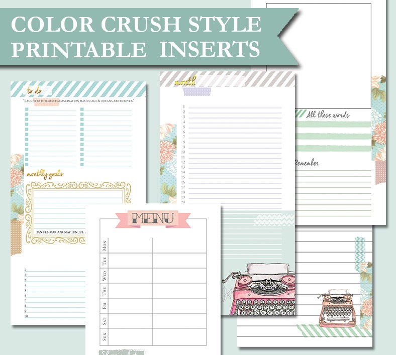 color-crush-style-planner-inserts-filofax-personal-size-printable-pages-notes-meal-planner-monthly-spread-webster-s-pages-kikki-k-medium-etsy