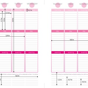 Erin Condren Style Printable Weekly Planner - A5 Size - UNLINED VERSION ...