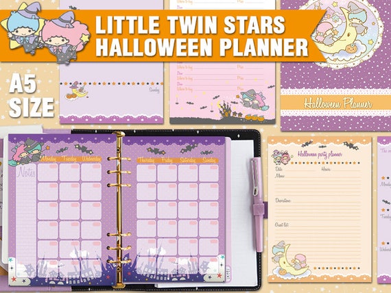 halloween printable planner a5 filofax planner october holiday Halloween printable party organizer INSTANT DOWNLOAD