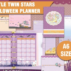 kawaii druckbarer A6 Halloween Planer Kit Wochenplaner Monatsplaner Party Planer