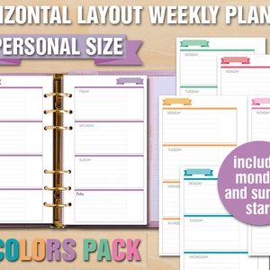 Erin Condren Style Printable Weekly Planner - PERSONAL Size ...