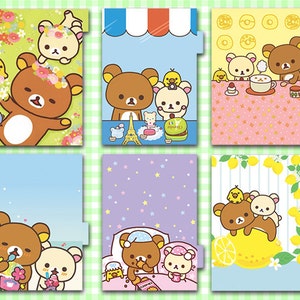 Rilakkuma Printable Planner Dividers Filofax A5 Size Kikki K - Etsy