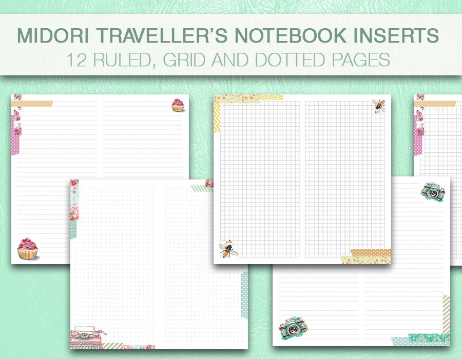 midori-inserts-printable-midori-refill-midori-bullet-journal-etsy
