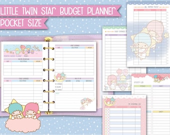 Printable kakebo filofax pocket size Budget planner kawaii financial inserts  expenses tracker money planner finances log