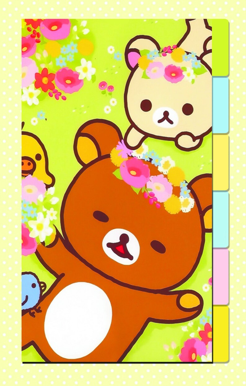 Rilakkuma Planner Dividers Filofax Personal 6 Printable Tabbed - Etsy