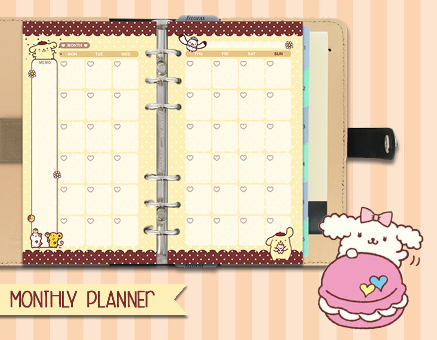 Printable Cute Kawaii Planner Kit Filofax Personal Size Week | Etsy
