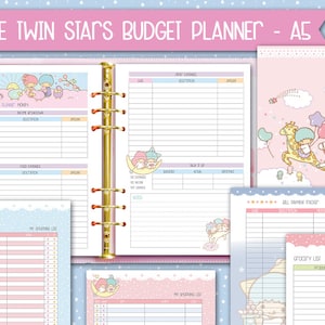 Kakebo stampabile a5 Budget planner inserti kawaii filofax a5 inserti finanziari inserti budget tracker spese tracker fatture pianificatore di denaro