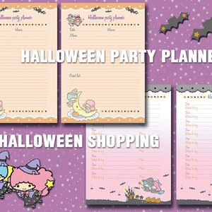 planificador imprimible de halloween a5 planificador filofax vacaciones de octubre Organizador de fiesta imprimible de Halloween DESCARGA INSTANTÁNEA imagen 3