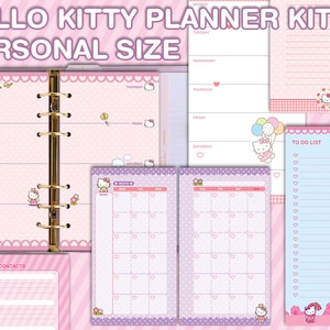 Planer Kit niedlich kawaii druckbare Wochenplaner Monatsplaner To Do Liste Notizen undatierte Agenda Refills Planer Bundle