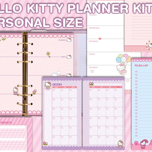 Planner Kit Cute Kawaii Printable Personal Planner Weekly Etsy