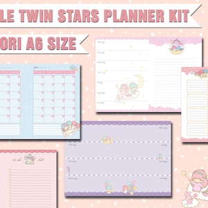 Midori A6 planner kit printable midori inserts weekly planner week on two pages monthly view traveller&#39;s notebook