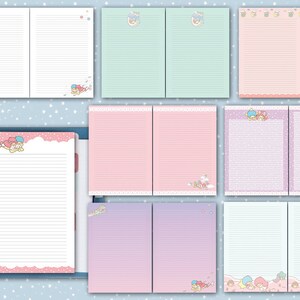 Puede incluir: Un conjunto de p&aacute;ginas de planificador imprimibles con los personajes de Little Twin Stars. Las p&aacute;ginas est&aacute;n dise&ntilde;adas para usar en una carpeta de 6 anillos e incluyen p&aacute;ginas rayadas con una variedad de colores y patrones.