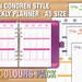 Erin Condren Style Printable Weekly Planner A5 Size Box Week - Etsy Canada
