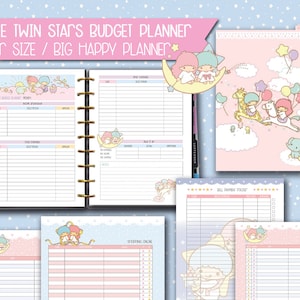 Planificador de presupuesto Big Happy Planner, insertos kakebo kawaii, insertos de presupuesto tamaño carta, rastreador de gastos, rastreador de facturas, planificador de dinero