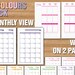 Printable Planner Pack Erin Condren Style A5 Size Box Planner Monthly ...