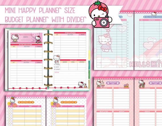 Mini Happy Planner Kakebo Printable Inserts Budget Planner Etsy