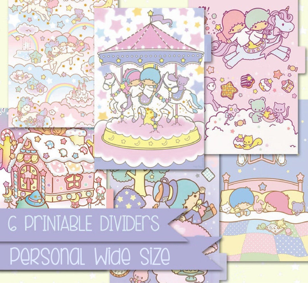 Kawaii Printable Dividers Personal Wide Size 6 Different - Etsy