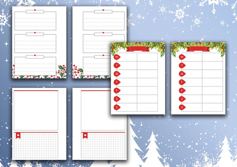 Micro Happy Planner Christmas Printable Inserts Micro Notes | Etsy