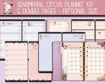 Sentimental Circus Planner Kit personal size filofax personal weekly planner monthly planner week on two pages kawaii notes pages