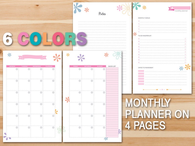 Erin Condren style planner bundle vertical layout HALF SIZE | Etsy