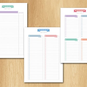 May include: Printable to-do list with a blue, green, pink, and purple banner. The title of the list is "To Do List" with the words "Plan It & Do It" underneath. The list has 30 lines for writing.