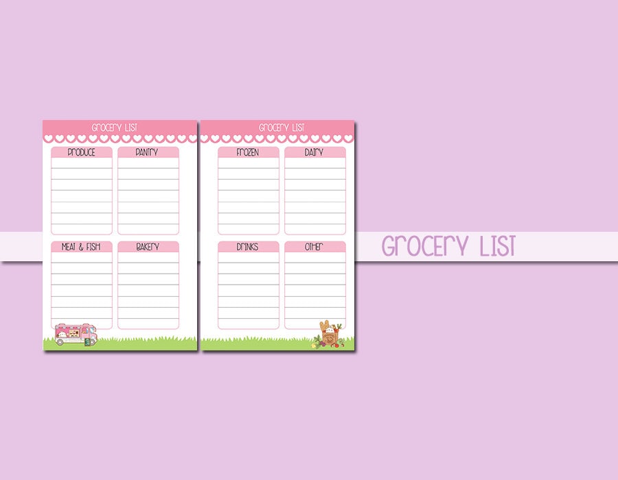 Kawaii Budget Planner Inserts Mini Happy Planner Size Expenses - Etsy